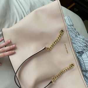 Blush pink Michael Kors oversized purse